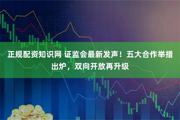 正规配资知识网 证监会最新发声！五大合作举措出炉，双向开放再升级